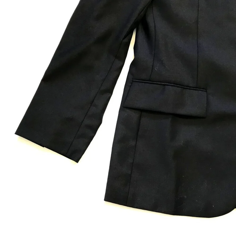 NWT JCREW Thompson Tuxedo Peal Lapel Jacket Mens 38 S Black Wool Slim Fit AZ235